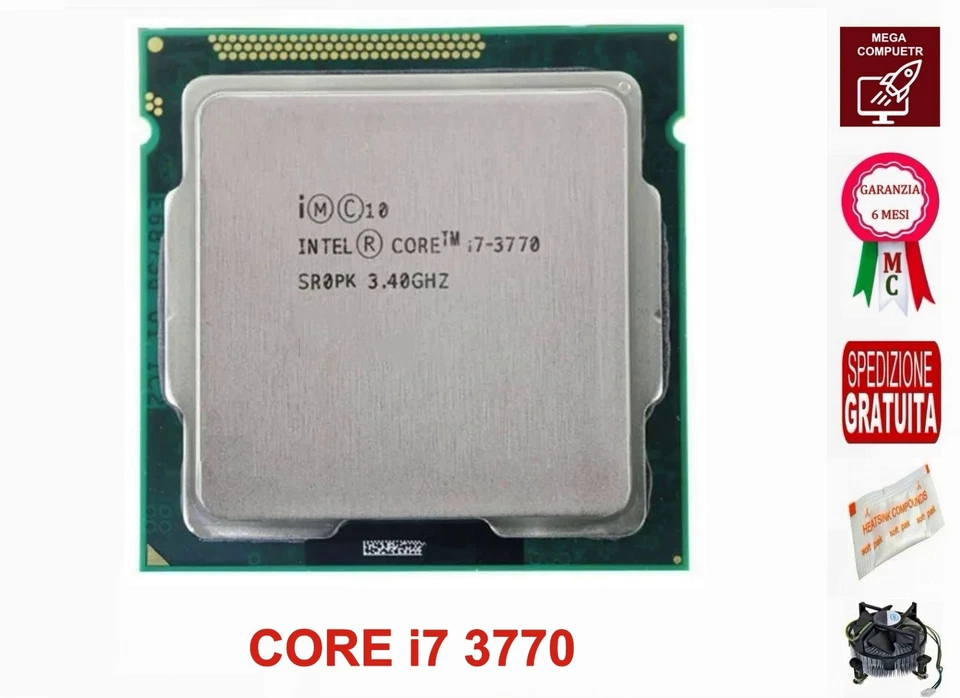 PROCESSORE SOCKET LGA 1155 INTEL CORE i7 3770  &  SR0PK - Immagine 1 di 1