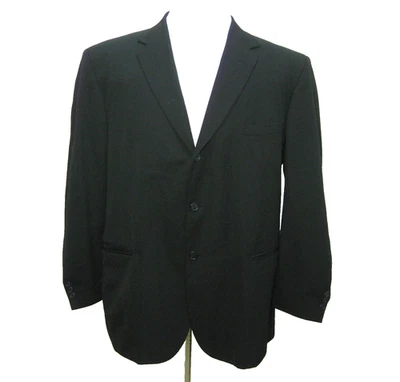 City Streets Mens Size 44R Black Wool Blend Sport Coat Blazer Suit Jacket - Image 1 of 4