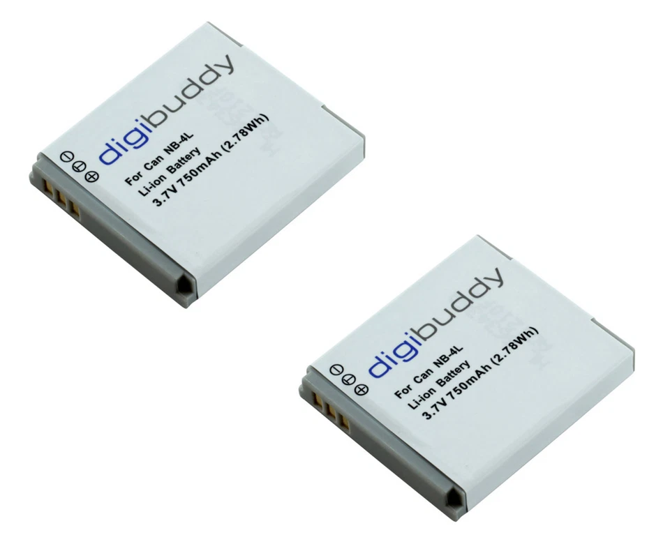 2x Premium Akku Ersatzakku für Canon NB-4L 750 mAh Ixus - Bild 1 von 1