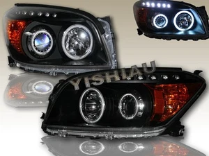 2006-2008 TOYOTA RAV4 LED HALO PROJECTOR HEADLIGHTS BLACK - Bild 1 von 2