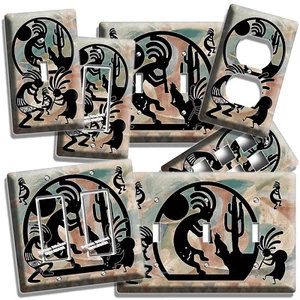KOKOPELLI SOUTHWESTERN HOPI TRIBE FERTILITY SPIRIT LIGHT SWITCH OUTLET WALLPLATE - Picture 1 of 32