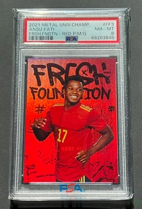2021 Ansu Fati Metal Universe Champions Fresh Foundation PMG Red /150 Barcelona - Picture 1 of 2