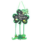 Party Door Hanger St. Patrick's Day Green Leprechaun Sign Felt Cloth Props
