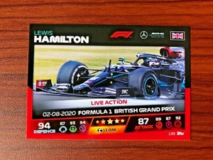 2021 Topps F1 Turbo Attax TCG LEWIS HAMILTON Card #139 LIVE ACTION AMG Petronas - Picture 1 of 3