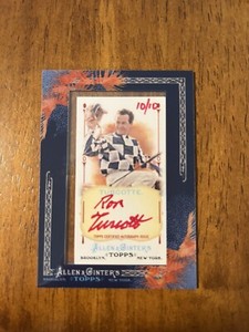 2011 Topps Allen And Ginter Ron Turcotte Horse Jockey 10/10 Red Ink Auto AGA-RTU