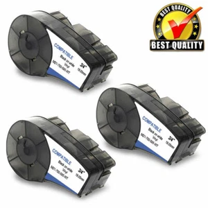 3PK Compatible for Brady M21-750-595-WT Vinyl Label Cartridge Black/White 3/4'' - Picture 1 of 8