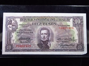Uruguay 10 Pesos L. 1939 C 1948 Banco de la República Oriental Bank Geld H3478 - Bild 1 von 3