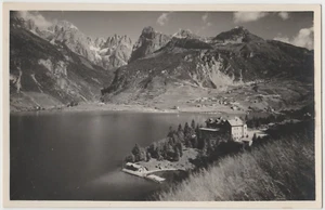 1930 RPPC Hotel Grupoo di Brenta Lake Molveno Trento Italia Foto Real Postal - Imagen 1 de 3