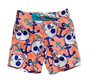 CHILDRENS PLACE Boys Size XS (4) Anchors Skulls Swim Bathing Suit Trunks Shorts - Picture 1 of 5