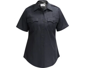 NWT FLYING CROSS WOMEN'S SIZE 38 SHORT SLEEVE JUSTICE SHIRT LAPD NAVY POLYESTER - Picture 1 of 1