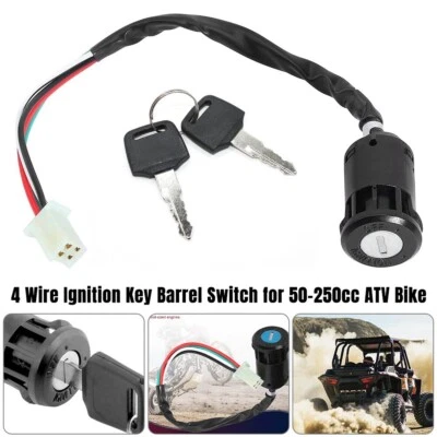 4 Wire Ignition Key Barrel Switch 50cc 110cc 125cc 150cc PIT Quad Dirt Bike ATV - Image 1 of 4