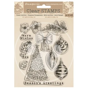 ESTAMPILLAS ACRÍLICAS TRANSPARENTES Stamperia - NAVIDAD ROMÁNTICA - 14cm x 18cm - Imagen 1 de 1