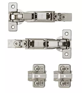 2x Titus 35 mm 170° Wide-angle Corner Kitchen Cabinet Unit Door Hinges Folded - Picture 1 of 3