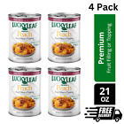 4 CANS Lucky Leaf Premium Peach Fruit Filling & Topping 21-oz Can Pie Pastry NEW