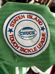Staten Island Touch Tackle League Football Jersey Mens large Green #42 - Picture 1 of 5