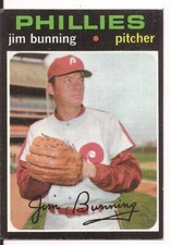 1971 Topps SEMI-HIGH # - 574 - JIM BUNNING - PHILADELPHIA PHILLIES - EX/EXMT