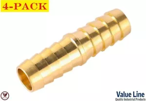 4-PACK!Value Line Brass Hose Mender Splicer Union, 1/2 x 1/2 Barb 122HBL-8 NEW! - Picture 1 of 4