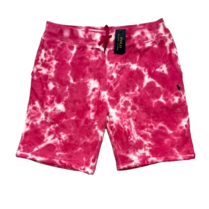 POLO RALPH LAUREN Men Shorts Sz XL x 9" Prepster Tie-Dye Pink Fleece NWT $148 - Picture 1 of 4