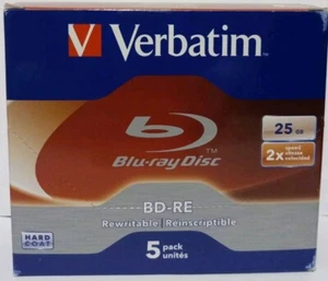 5 Verbatim Rohlinge Blu-ray BD-RE 25GB 2x Jewelcase - Bild 1 von 5