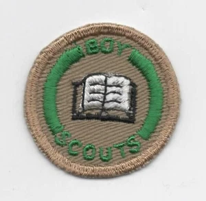Reader Merit Badge (Canadian), Embroid. on Rough Twill, C/E (1950's), Mint - Picture 1 of 2