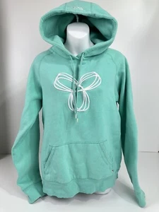 Tna Aritzia Baltic Logo Hoodie Women Turquoise Blue Pullover Sweater  Size L - Picture 1 of 16