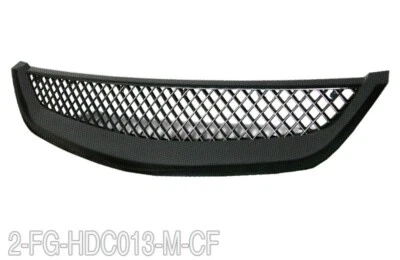Parrilla de malla de parachoques delantero estilo carbono 2/4DRABS 2001-2003 para Honda Civic Foto 1 de 2