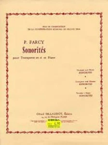 Partitions classique BILLAUDOT FARCY - SONORITES - TROMPETTE ET PIANO Trompette - Imagen 1 de 1