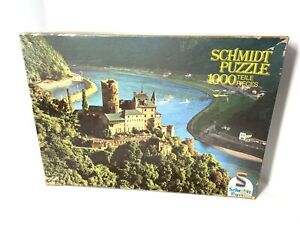 Vtg Schmidt 1000 Piece Jigsaw Puzzle A Castle On The Rhine River 73x52cm
