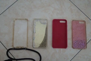 iPhone 8 Plus Handy Hülle Pink, Silber, Gold mit Glitzer - Bild 1 von 5