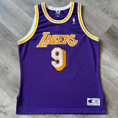 Authentic Nick Van Exel Los Angeles Lakers Jersey 48 XL Champion - Image 1 of 4