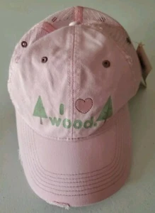Gorra de béisbol David And Goliath I LOVE WOOD rosa ajustable envejecida camionero nueva con etiquetas - Imagen 1 de 7