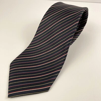 Corbata de cuello vintage Paco Rabanne 100 % seda París para hombre a rayas hecha en Italia Foto 1 de 4