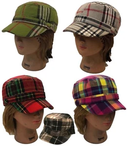Ladies  Women Cadet Army Military Fashion Castro Box Hat Cap  - Picture 1 of 13