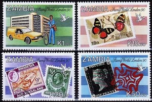 ZAMBIA 1990 LONDRES'90 SC#486-89 mnh SELLO en SELLO, TRENES💲ENVÍO GRATUITO💲 - Imagen 1 de 1