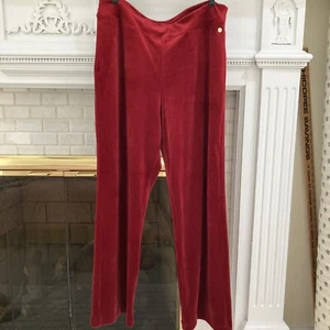 Tommy Bahama Velour Relaxed Pant Size L Red NWOT - Picture 1 of 6