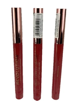 3X Makeup Revolution Velvet Kiss Lip Crayon Lipstick Color DECADENCE Long Last - Image 1 of 4