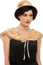 1920s Instant Flapper Kit Hat + Stole Ladies 20s Fancy Dress Costume Set
