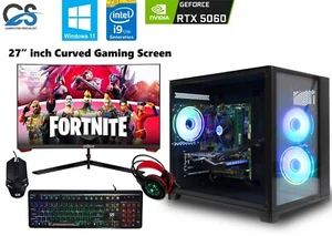Fast Gaming PC Bundle Intel Core i9-12900KF 32GB RAM RTX 5060 2TB M.2 SSD Win 11 - Picture 1 of 15