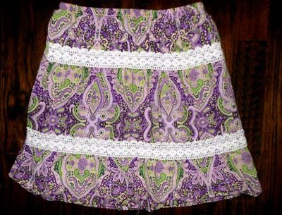 女孩紫色佩斯利裙 Amy Beyer 尺码 7 — 第 1/2 张图片