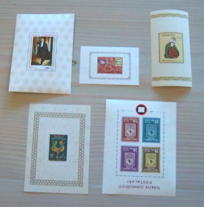 Turkey Sc. 1263. 1601, 1714, 1869, and 1959 - Lot / 5 Souvenir Sheets - MNH