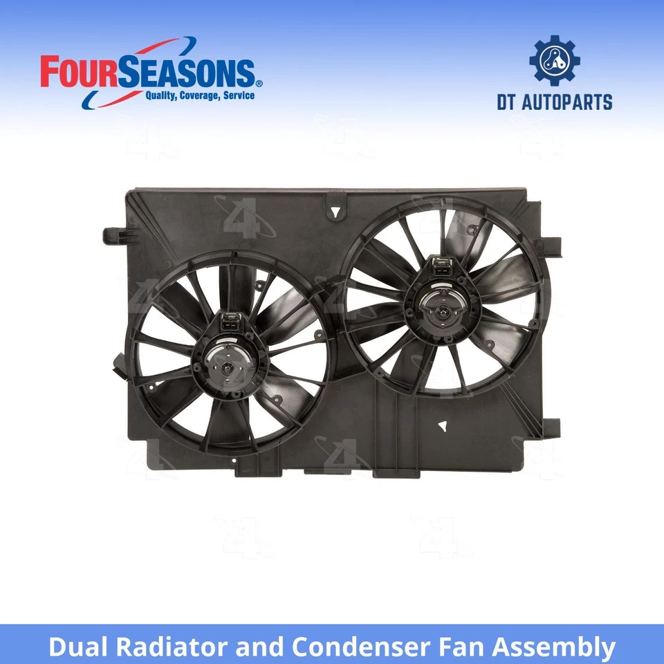 For 1998-2004 Chevrolet Corvette Dual Radiator  Condenser Fan Assy 4 Season - Image 1 of 4