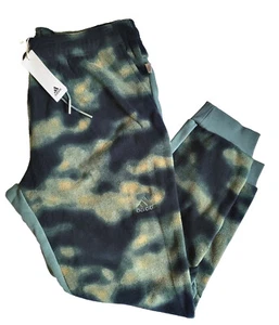 Adidas Polar Fleece Nature Print Pants Sweatpants Mens Size M Orbit Green - Picture 1 of 5