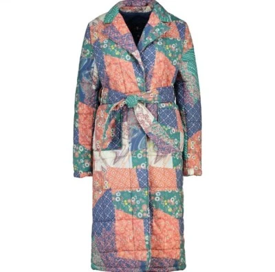 7 For All Mankind Floral Patchwork Quilted Coat Multicoloured Size Small  - Image 1 of 4