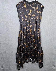 Allsaints Gianna Heligan Midikleid Taschentuchsaum Seidenmischung Damen Gr. 6 NEU - Bild 1 von 16