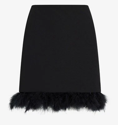 Minifalda Express cintura alta con dobladillo de plumas talla:2 Foto 1 de 4