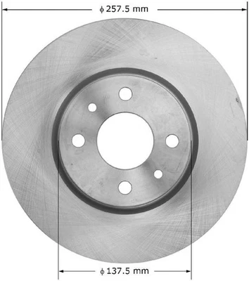 Rotor de freno de disco Bendix PRT6122 BENDIX para Fiat 500 12-17 Foto 1 de 4