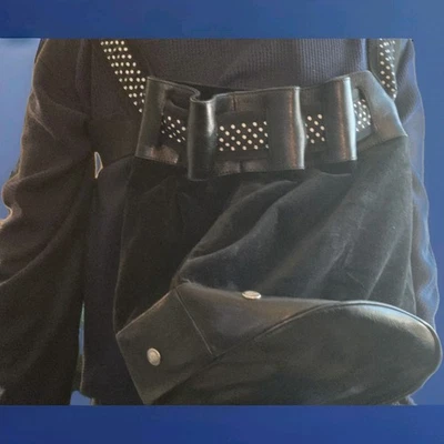 New Jennifer Lopez Women's large Black leatherv&velvet  Backpack  - Image 1 of 4