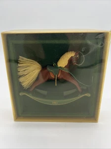 Hallmark Ornament 1983 Rocking Horse 3rd in Rocking Horse series In Box - Picture 1 of 10