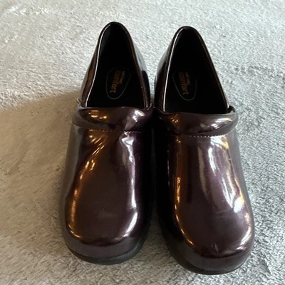 Туфли женские Safe T Step 5,5 темно-бордовые мраморные масляные нескользящие рабочие сабо скольжение - Изображение 1 из 4