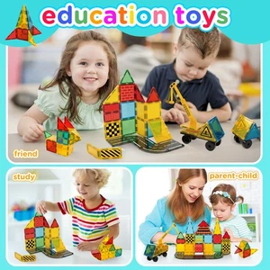 Bloques de Construcción Magnéticos Años 50 Bloques de Construcción para 3-10 Años Juguete Regalo de Navidad - Imagen 1 de 7
